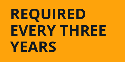 Required every three years